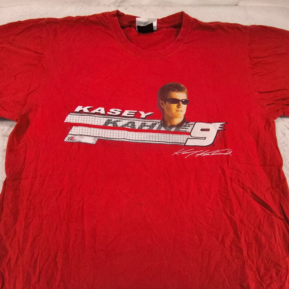 NASCAR Chase Kase Kahne 9 Graphic Short Sleeve Racing T Shirt Mens Size M Red